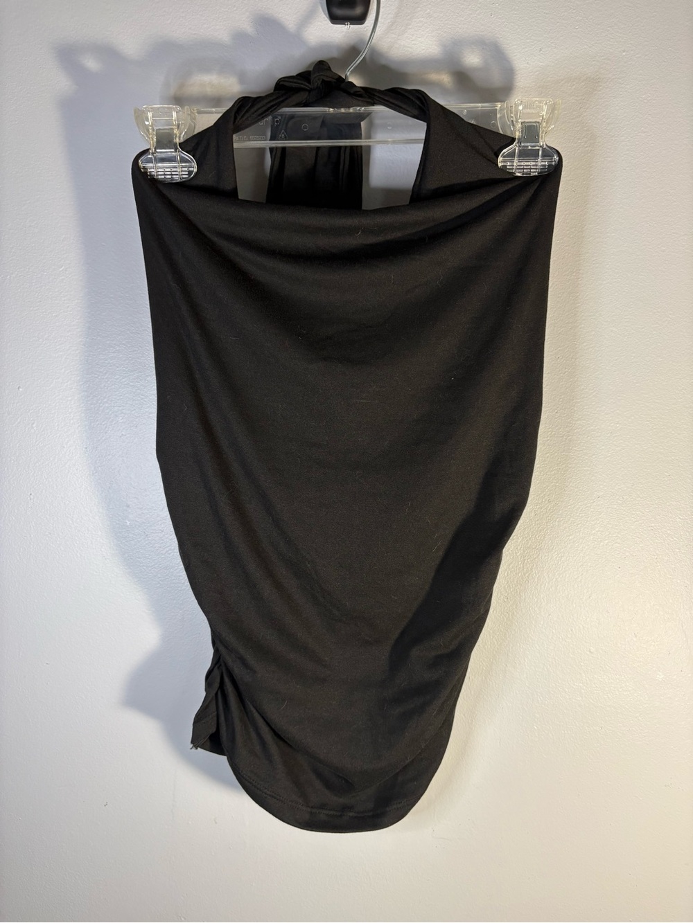 Charlotte Russe Black Halter Tie-Back Crop Top